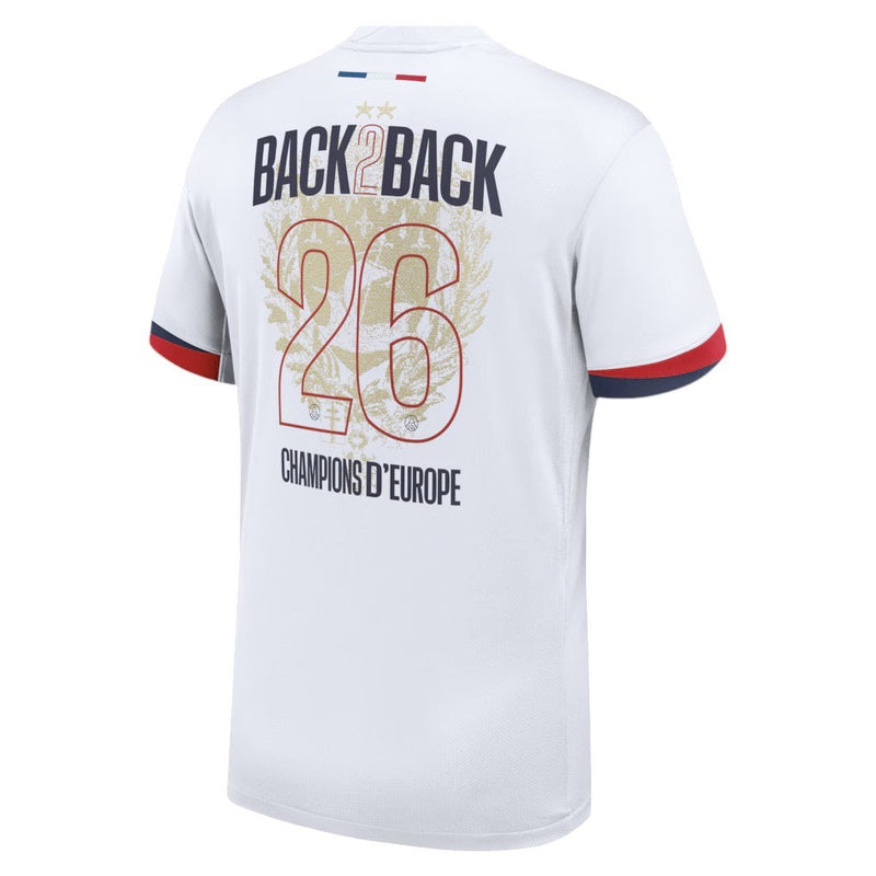 Maillot PSG Exterieur Champions Europe 2026 Back 2 Back dos